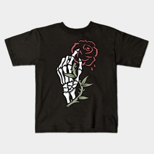 Rose and skull Kids T-Shirt